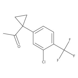 1-{1-[3-Chloro-4-(trifluoromethyl)phenyl]cyclopropyl}ethan-1-one结构式