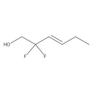 2,2-Difluorohex-3-en-1-ol结构式