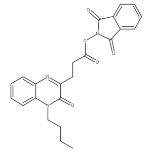 1,3-dioxo-2,3-dihydro-1H-isoindol-2-yl 3-(4-butyl-3-oxo-3,4-dihydroquinoxalin-2-yl)propanoate结构式