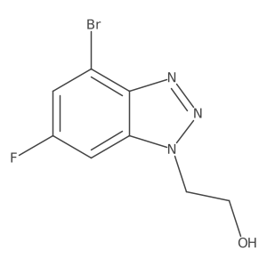 2-(4-bromo-6-fluoro-1H-1,2,3-benzotriazol-1-yl)ethan-1-ol Structure