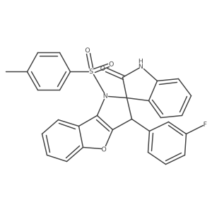 3-(3-Fluorophenyl)-1-tosyl-1,3-dihydrospiro[benzofuro[3,2-b]pyrrole-2,3'-indolin]-2'-one Structure