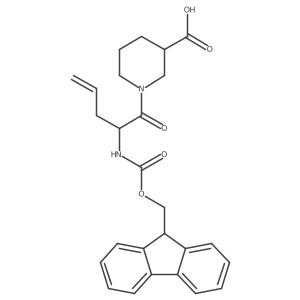 (3S)-1-[2-({[(9H-fluoren-9-yl)methoxy]carbonyl}amino)pent-4-enoyl]piperidine-3-carboxylic acid结构式