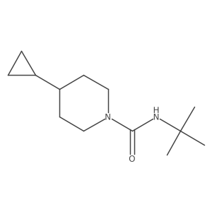 N-Tert-butyl-4-cyclopropylpiperidine-1-carboxamide结构式