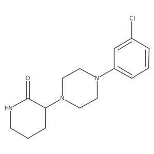 3-[4-(3-Chlorophenyl)piperazin-1-yl]piperidin-2-one Structure