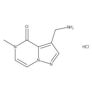 3-(aminomethyl)-5-methyl-4H,5H-pyrazolo[1,5-a]pyrazin-4-one hydrochloride Structure