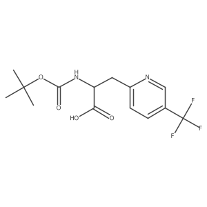 (S)-2-((tert-Butoxycarbonyl)amino)-3-(5-(trifluoromethyl)pyridin-2-yl)propanoic acid Structure