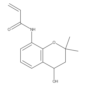 N-(4-hydroxy-2,2-dimethyl-3,4-dihydro-2H-1-benzopyran-8-yl)prop-2-enamide结构式