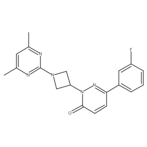 2-[1-(4,6-Dimethylpyrimidin-2-yl)azetidin-3-yl]-6-(3-fluorophenyl)-2,3-dihydropyridazin-3-one Structure