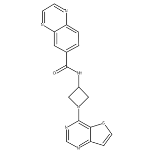 N-(1-{thieno[3,2-d]pyrimidin-4-yl}azetidin-3-yl)quinoxaline-6-carboxamide结构式