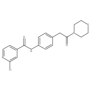O=C(Nc1ccc(CC(=O)N2CCOCC2)cc1)c1ccnc(Cl)c1结构式
