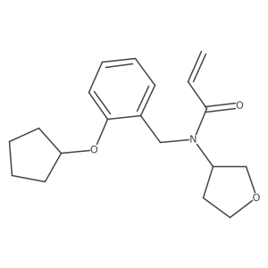 N-[(2-Cyclopentyloxyphenyl)methyl]-N-(oxolan-3-yl)prop-2-enamide结构式