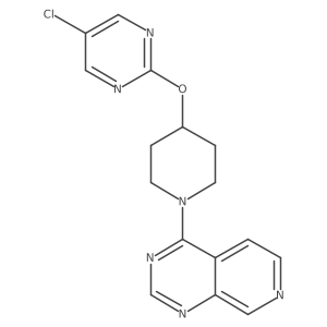 5-Chloro-2-[(1-{pyrido[3,4-d]pyrimidin-4-yl}piperidin-4-yl)oxy]pyrimidine结构式