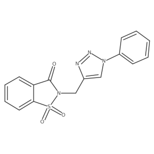 2-[(1-phenyl-1H-1,2,3-triazol-4-yl)methyl]-2,3-dihydro-1lambda6,2-benzothiazole-1,1,3-trione Structure