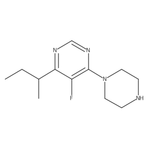 4-(Butan-2-yl)-5-fluoro-6-(piperazin-1-yl)pyrimidine结构式