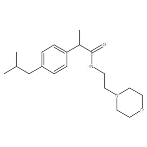 2-[4-(2-methylpropyl)phenyl]-N-[2-(morpholin-4-yl)ethyl]propanamide Structure