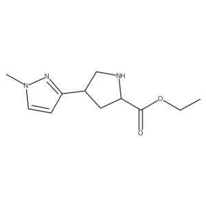 ethyl (2S)-4-(1-methyl-1H-pyrazol-3-yl)pyrrolidine-2-carboxylate Structure