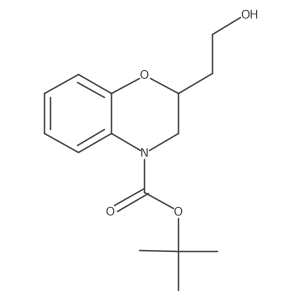 tert-butyl 2-(2-hydroxyethyl)-3,4-dihydro-2H-1,4-benzoxazine-4-carboxylate Structure