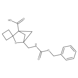 4-({[(Benzyloxy)carbonyl]amino}methyl)-3-oxaspiro[bicyclo[2.1.1]hexane-2,1'-cyclobutane]-1-carboxylic acid结构式