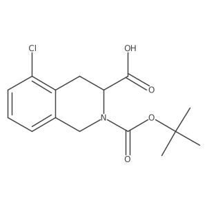 (3R)-2-[(tert-butoxy)carbonyl]-5-chloro-1,2,3,4-tetrahydroisoquinoline-3-carboxylic acid结构式