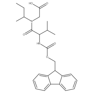 2-[(2S)-N-(butan-2-yl)-2-({[(9H-fluoren-9-yl)methoxy]carbonyl}amino)-3-methylbutanamido]acetic acid Structure