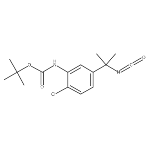 tert-butyl N-[2-chloro-5-(2-isocyanatopropan-2-yl)phenyl]carbamate Structure