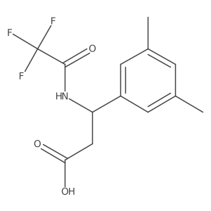 (3S)-3-(3,5-dimethylphenyl)-3-(2,2,2-trifluoroacetamido)propanoic acid Structure