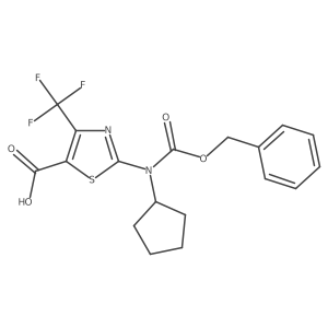 2-{[(Benzyloxy)carbonyl](cyclopentyl)amino}-4-(trifluoromethyl)-1,3-thiazole-5-carboxylic acid Structure