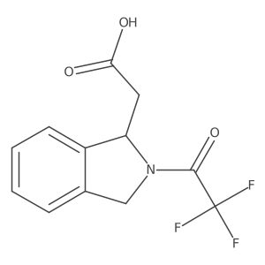 2-[2-(2,2,2-trifluoroacetyl)-2,3-dihydro-1H-isoindol-1-yl]acetic acid结构式