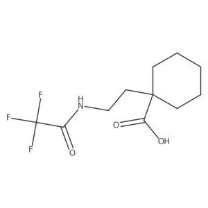 1-[2-(Trifluoroacetamido)ethyl]cyclohexane-1-carboxylic acid结构式