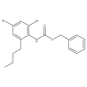 benzyl N-[2,4-dibromo-6-(2-methoxyethyl)phenyl]carbamate Structure