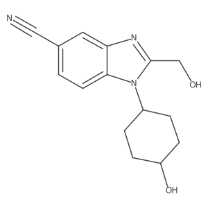 1-(4-hydroxycyclohexyl)-2-(hydroxymethyl)-1H-Benzimidazole-5-carbonitrile结构式
