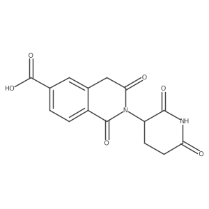 2-(2,6-Dioxopiperidin-3-yl)-1,3-dioxo-1,2,3,4-tetrahydroisoquinoline-6-carboxylic acid结构式