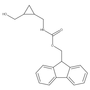 rac-(9H-fluoren-9-yl)methyl N-{[(1R,2R)-2-(hydroxymethyl)cyclopropyl]methyl}carbamate结构式