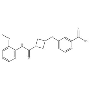 4-({1-[(2-Methoxyphenyl)carbamoyl]azetidin-3-yl}oxy)pyridine-2-carboxamide结构式