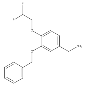 (3-(Benzyloxy)-4-(2,2-difluoroethoxy)phenyl)methanamine结构式