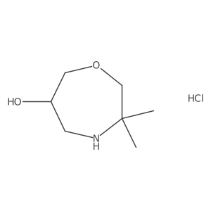 3,3-Dimethyl-1,4-oxazepan-6-olhydrochloride结构式