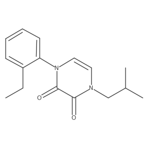 1-(2-Ethylphenyl)-4-(2-methylpropyl)-1,2,3,4-tetrahydropyrazine-2,3-dione Structure