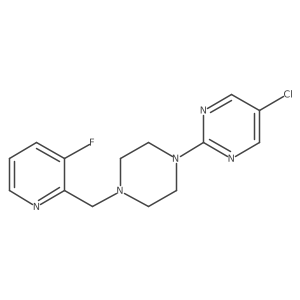 5-Chloro-2-{4-[(3-fluoropyridin-2-yl)methyl]piperazin-1-yl}pyrimidine Structure