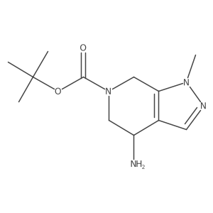 tert-Butyl 4-amino-1-methyl-1,4,5,7-tetrahydro-6H-pyrazolo[3,4-c]pyridine-6-carboxylate Structure
