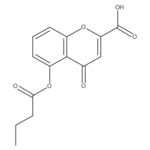 5-(butyryloxy)-4-oxo-4H-chromene-2-carboxylic acid结构式