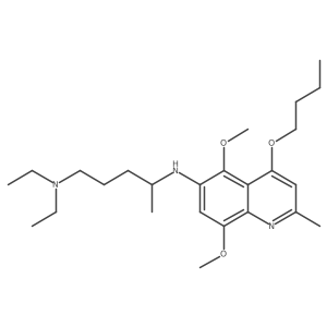 N4-(4-Butoxy-5,8-dimethoxy-2-methyl-6-quinolinyl)-N1,N1-diethyl-1,4-pentanediamine Structure