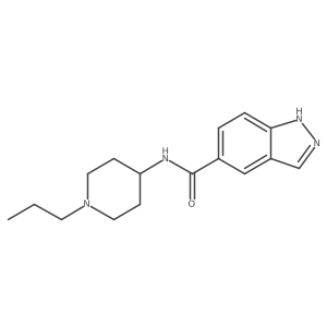 N-(1-propylpiperidin-4-yl)-1H-indazole-5-carboxamide结构式