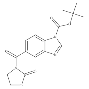 1h-Benzimidazole-1-carboxylic acid,5-[(2-thioxo-3-thiazolidinyl)carbonyl]-,1,1-dimethylethyl ester Structure