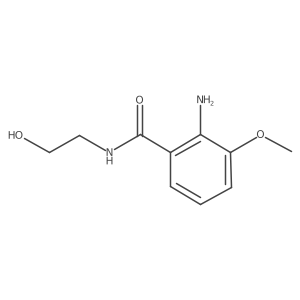 Benzamide, 2-amino-N-(2-hydroxyethyl)-3-methoxy- Structure
