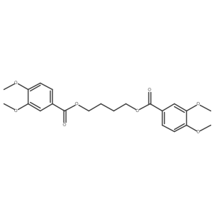 Butane-1,4-diyl bis(3,4-dimethoxybenzoate)结构式