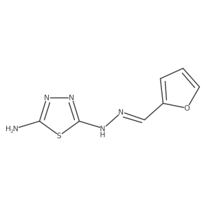 2-Furancarboxaldehyde, 2-(5-amino-1,3,4-thiadiazol-2-yl)hydrazone Structure