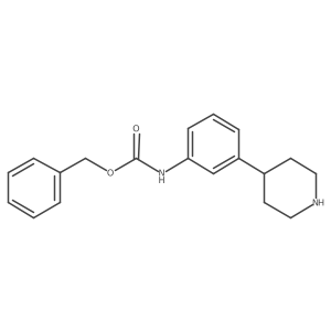 Benzyl 3-(4-piperidinyl)phenylcarbamate结构式