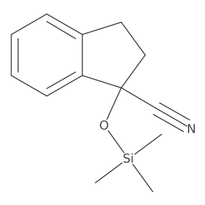 (S)-1-((Trimethylsilyl)oxy)-2,3-dihydro-1H-indene-1-carbonitrile结构式