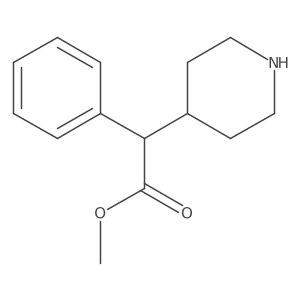 Methyl 2-phenyl-2-(piperidin-4-yl)acetate结构式