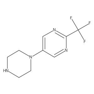 5-(Piperazin-1-yl)-2-(trifluoromethyl)pyrimidine Structure